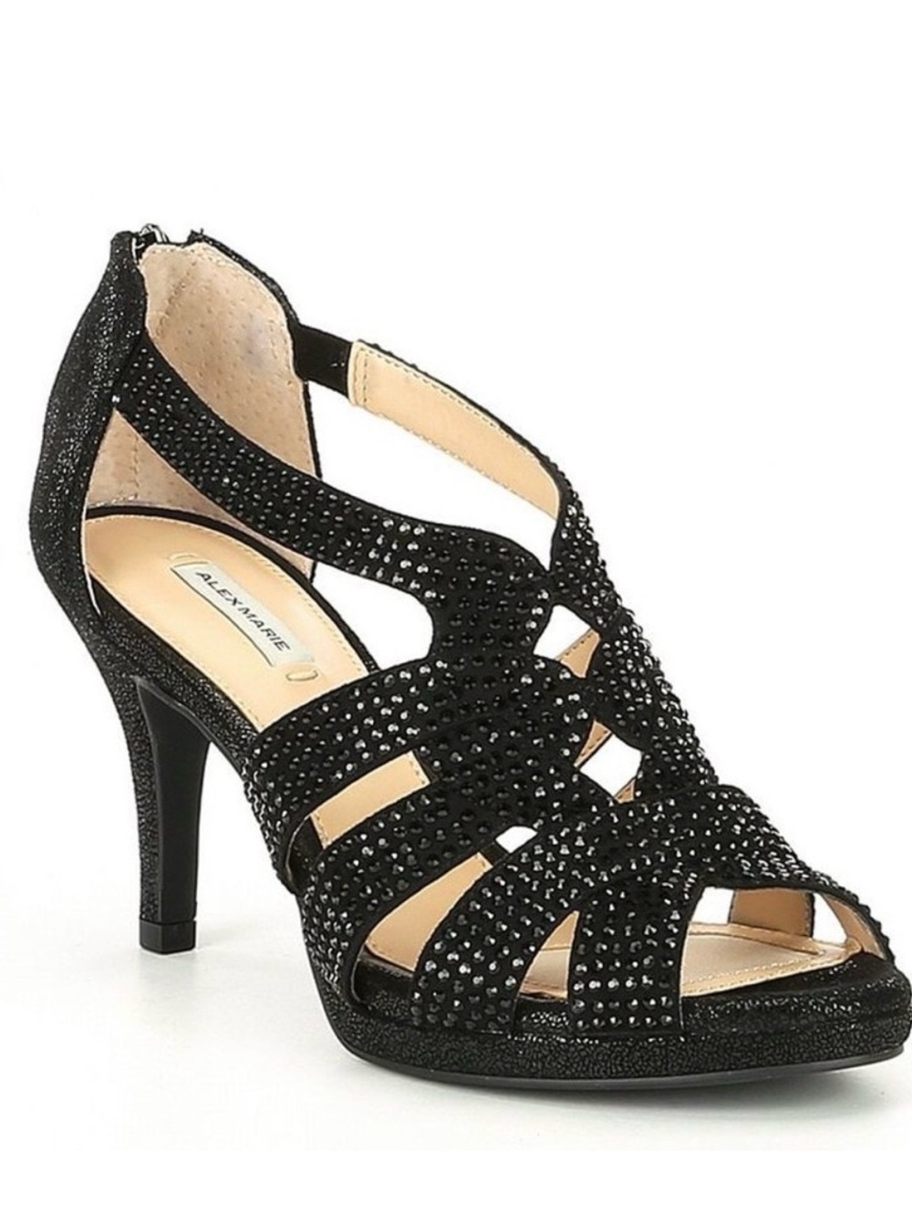 Leeanne Dress Heels w Hotfix Rhinestone Embellishments by Alex Marie -brand new
